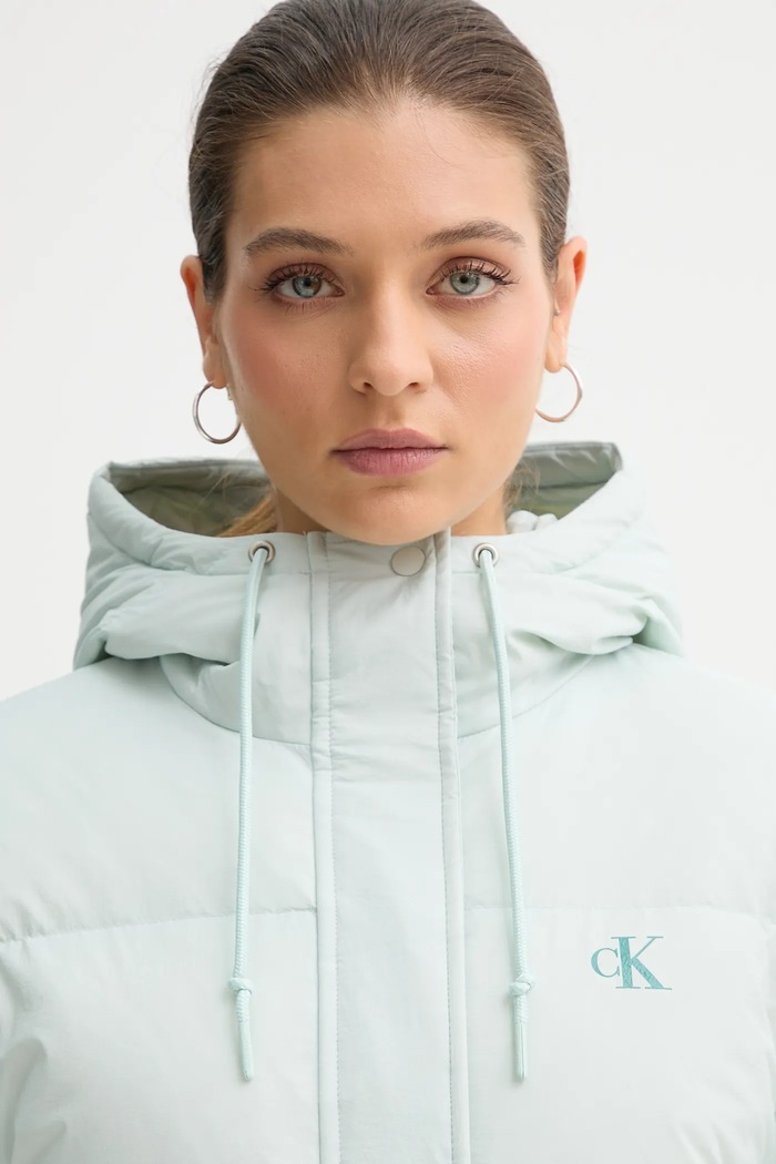 Brezrokavnik s puhom Calvin Klein Jeans LV044D522G zelena