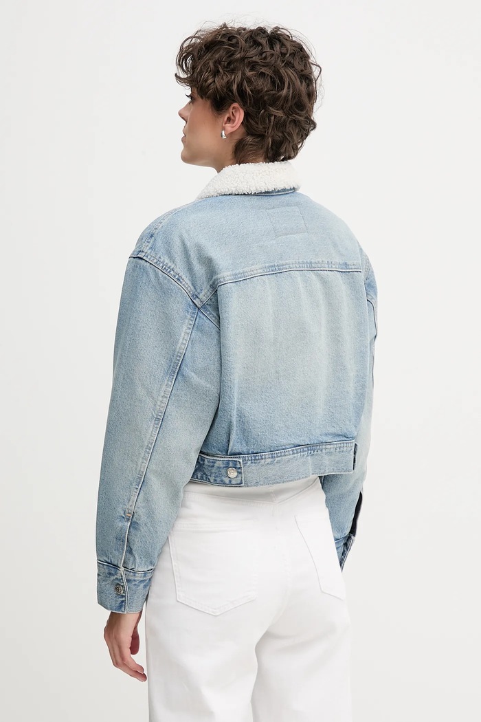 Oblečení Džínová bunda Calvin Klein Jeans LV047D736G modrá