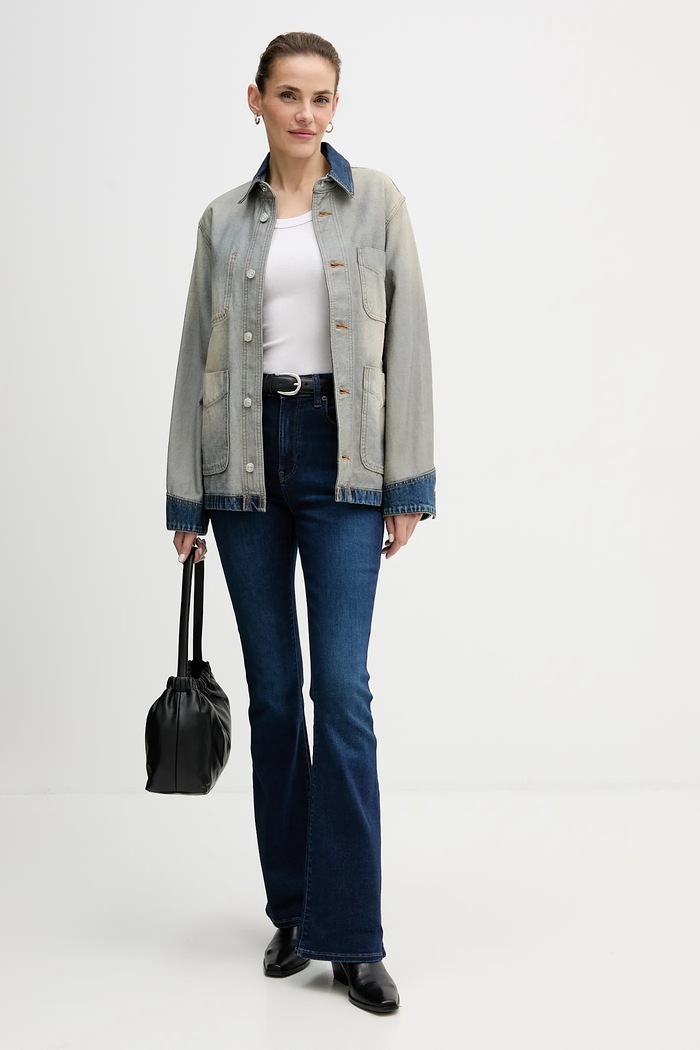 Calvin Klein Jeans pamut farmerdzseki LV047D753G kék AW25