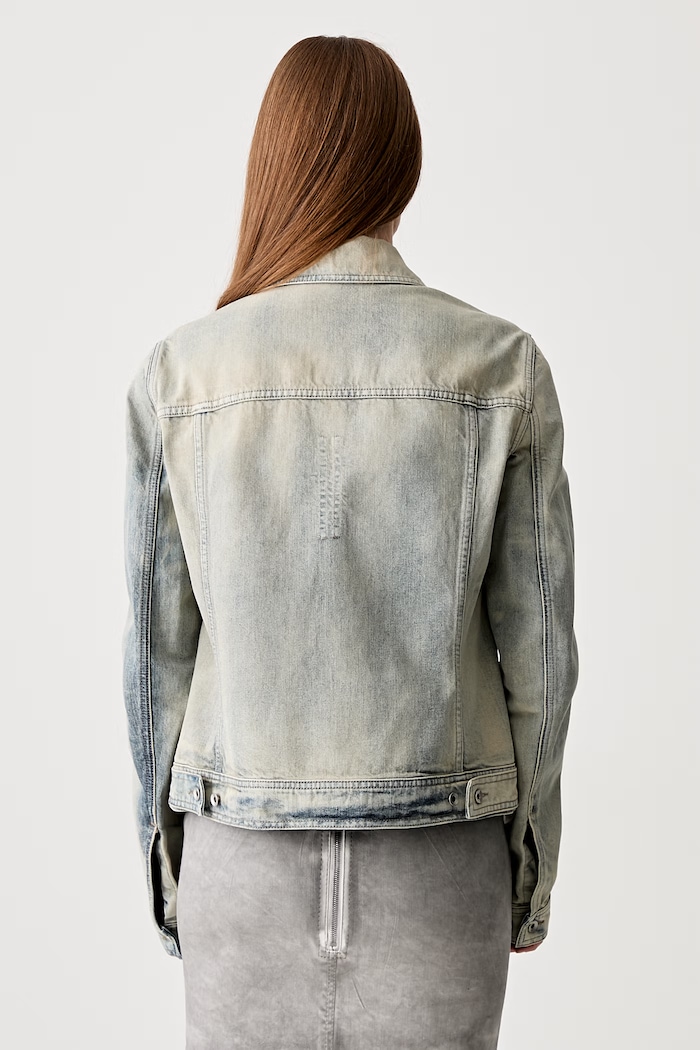 Clothing Rick Owens DRKSHDW Trucker Worker denim jacket Women's DS02E7701.DMP gray