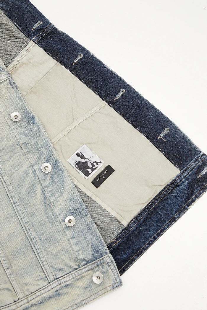Rick Owens DRKSHDW Trucker Worker denim jacket Women's DS02E7701.DMP gray