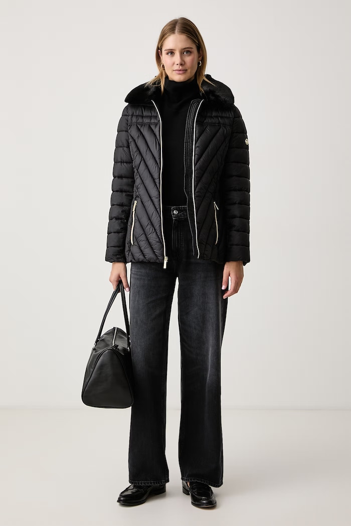 MICHAEL Michael Kors Kurtka pikowana damska 77A6945M42 czarny AW25