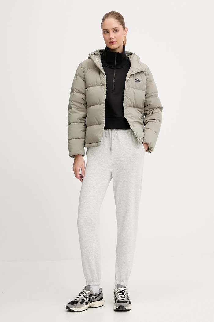 Páperová bunda adidas Helionic JX3027 zelená AW25