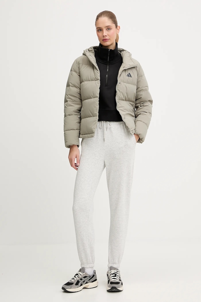 Páperová bunda adidas Helionic JX3027 zelená AW25