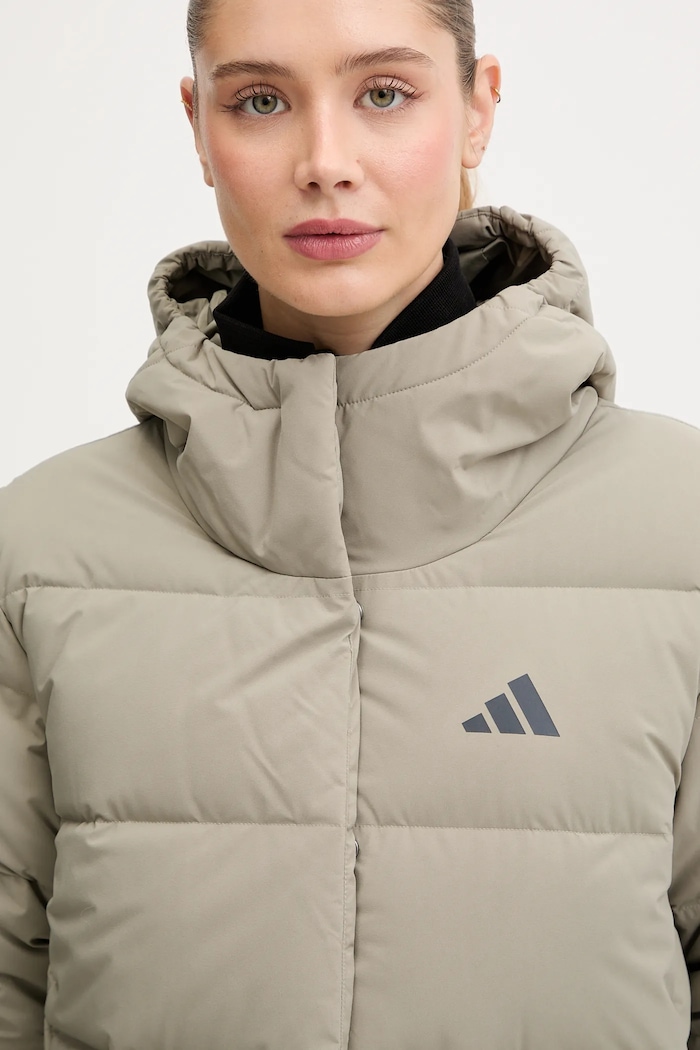 Páperová bunda adidas Helionic zelená JX3027