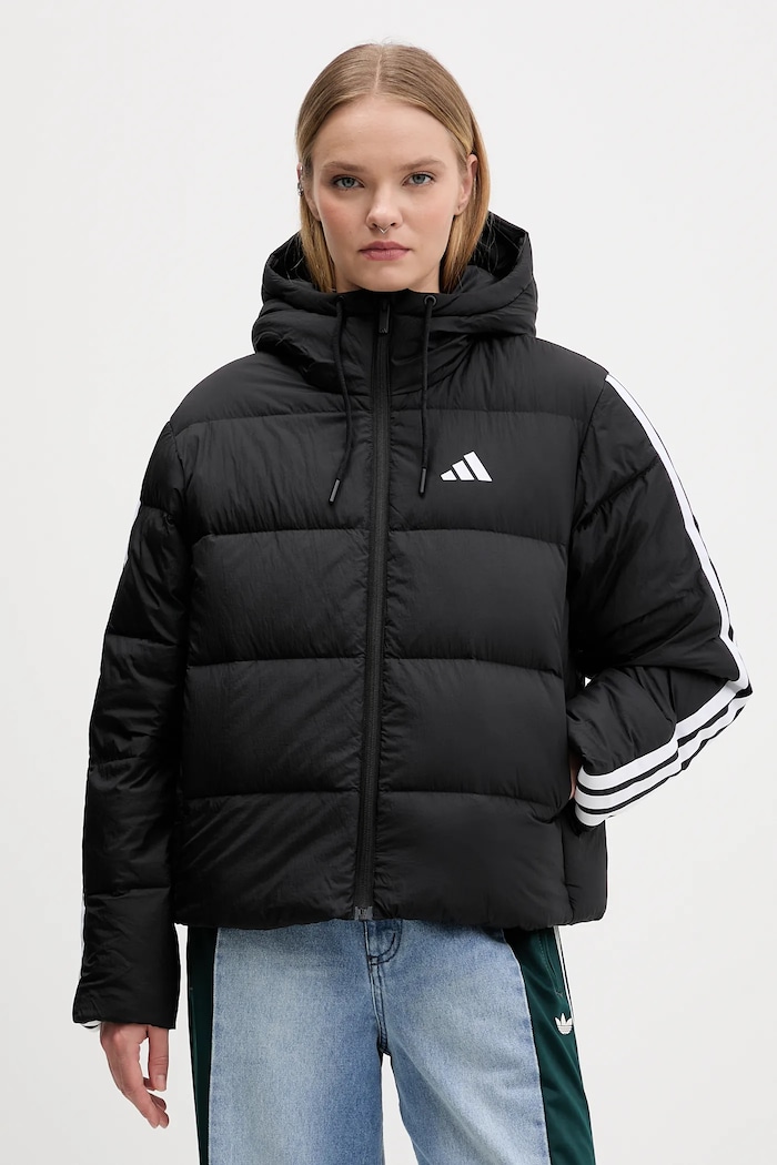 adidas geacă de puf Essentials Climawarm cu captuseala negru JW3429