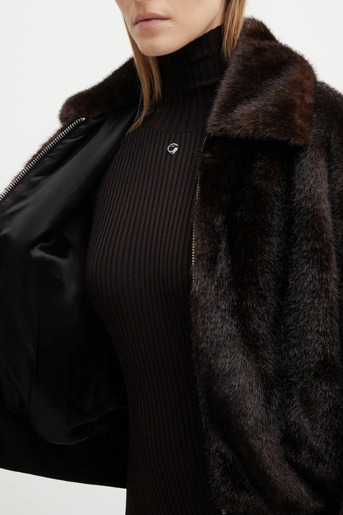 Jakna Coperni Faux Fur Bomber COPBL33F9015