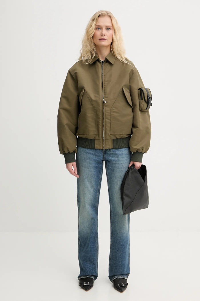 Jakna Coperni Bomber COPBL32F3003 zelena AW25