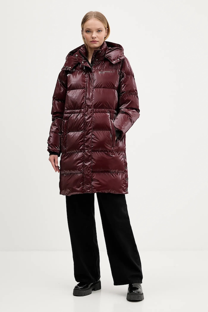 Bunda Karl Lagerfeld Jeans zateplené burgundské A4W15059