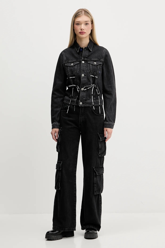 Džínová bunda Karl Lagerfeld Jeans A4W14012 černá AW25