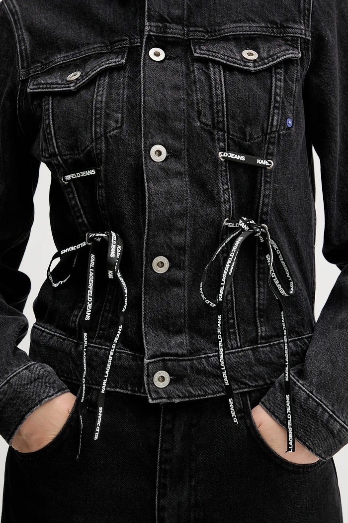 Džínová bunda Karl Lagerfeld Jeans A4W14012 černá