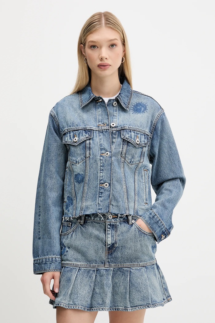 Джинсова куртка Hugo Blue Anouk_Cropped_B джинс блакитний 50546316