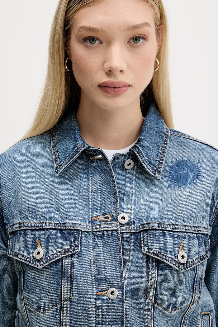 Джинсова куртка Hugo Blue Anouk_Cropped_B блакитний 50546316