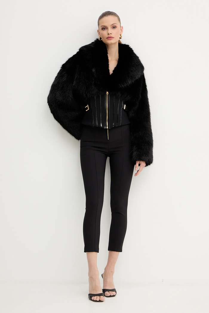Μπουφάν Elisabetta Franchi GB05A57E2 μαύρο AW25
