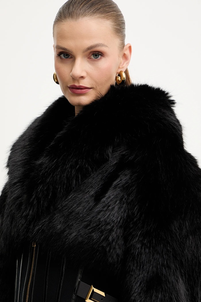 Μπουφάν Elisabetta Franchi μαύρο GB05A57E2