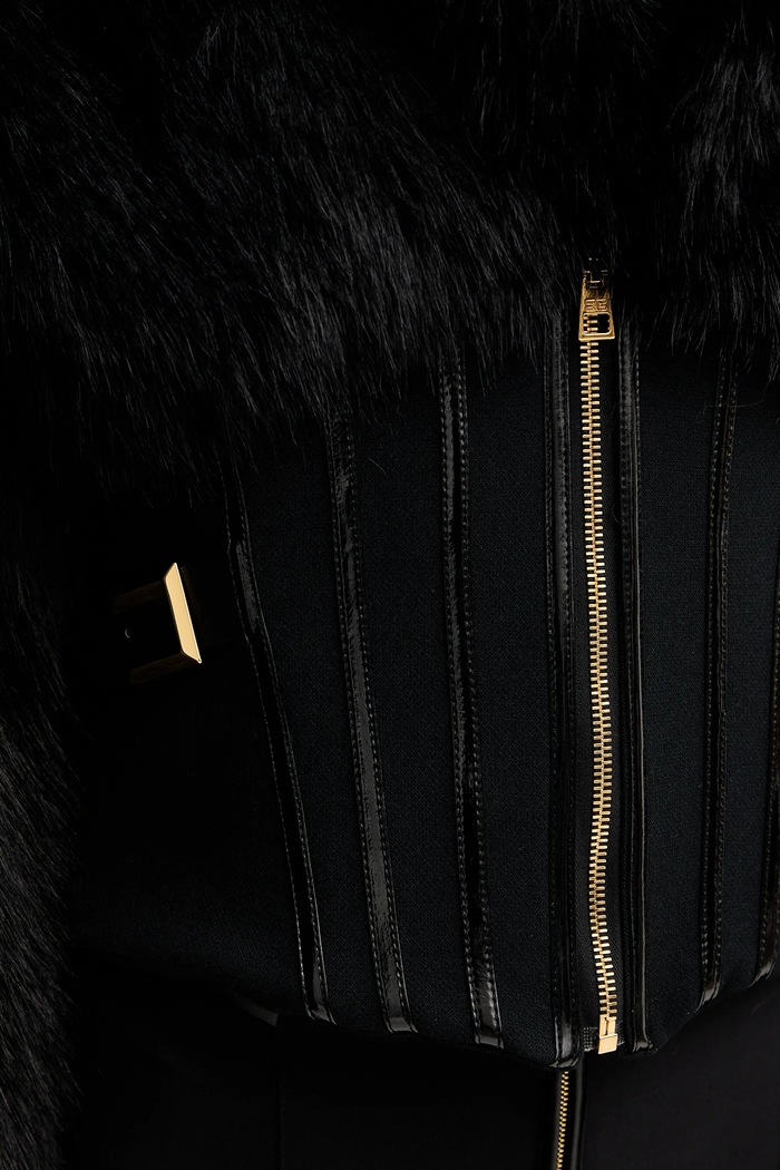Μπουφάν Elisabetta Franchi GB05A57E2 μαύρο