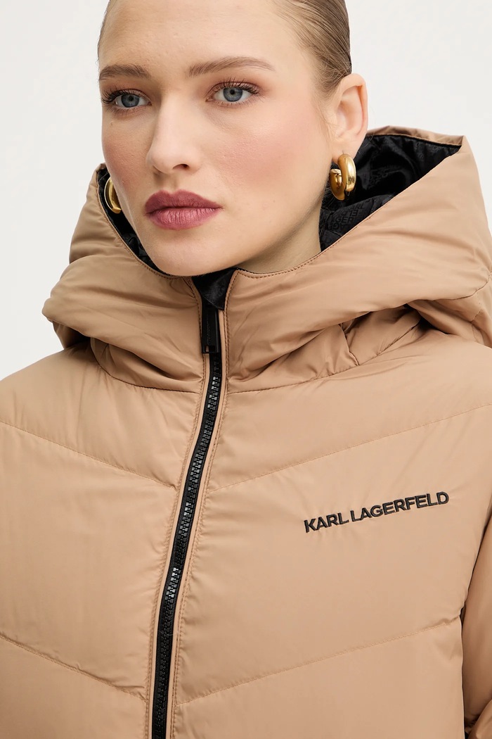 Oboustranná péřová bunda Karl Lagerfeld černá A4W15045