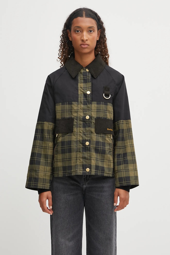 Barbour giacca in cotone Elaine Showerproof Jacket verde LSP0253OL51