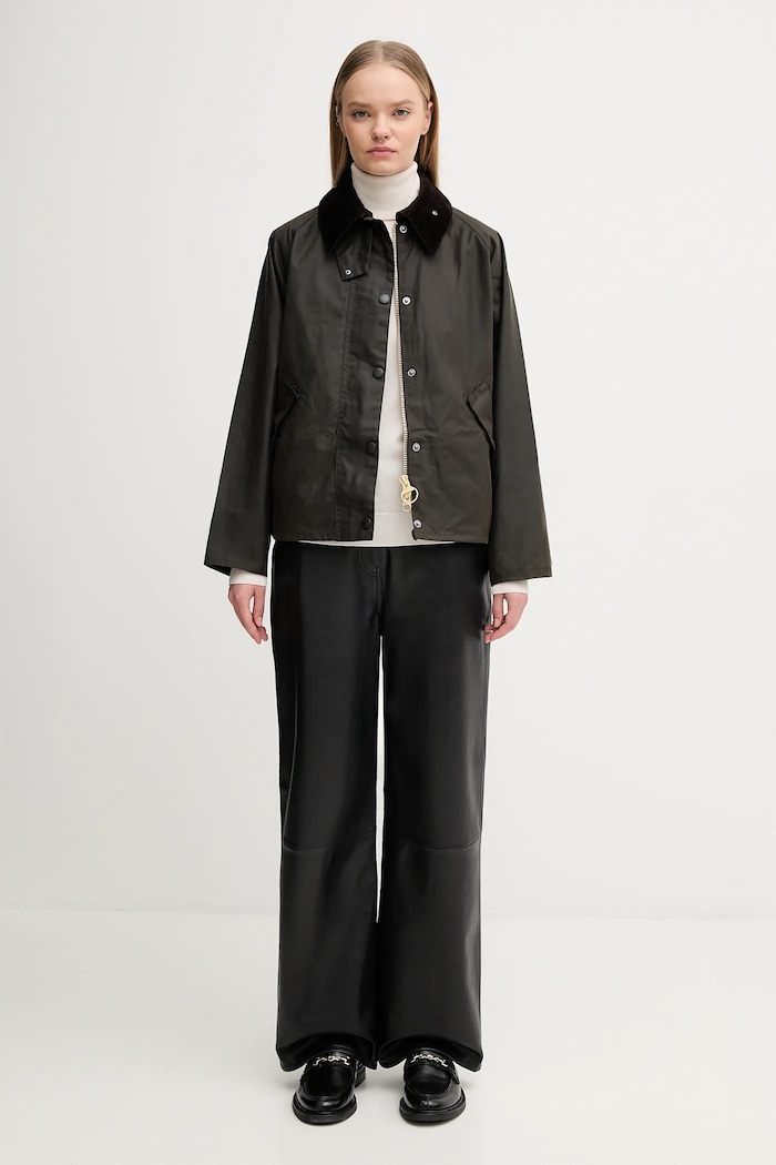Bavlněná bunda Barbour Transport Wax Jacket LWX1410OL71