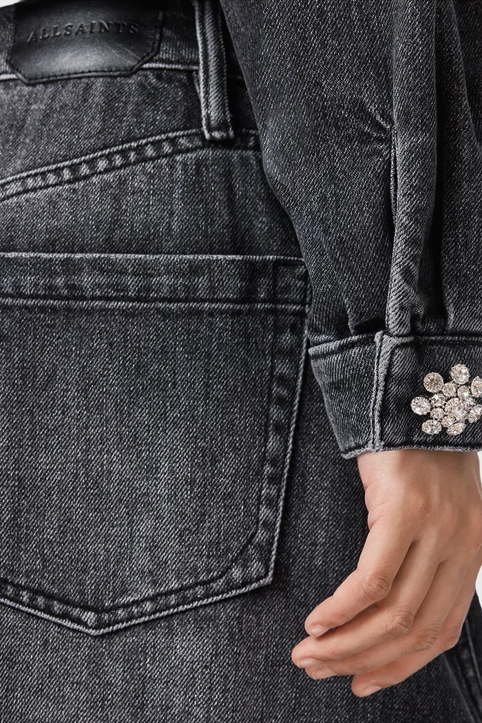Džínová bunda AllSaints BETH černá W033OD
