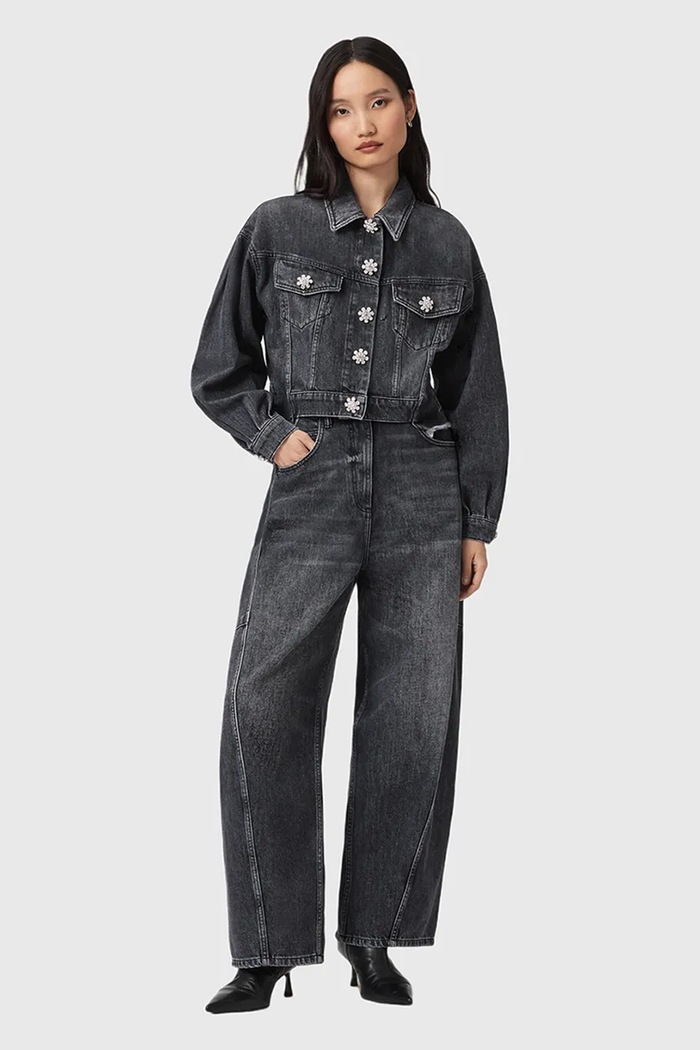 Džínová bunda AllSaints BETH W033OD