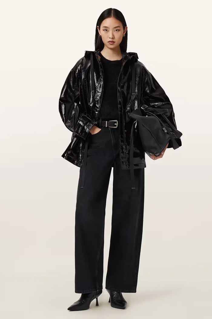 Bunda AllSaints KELSIE W130OD čierna