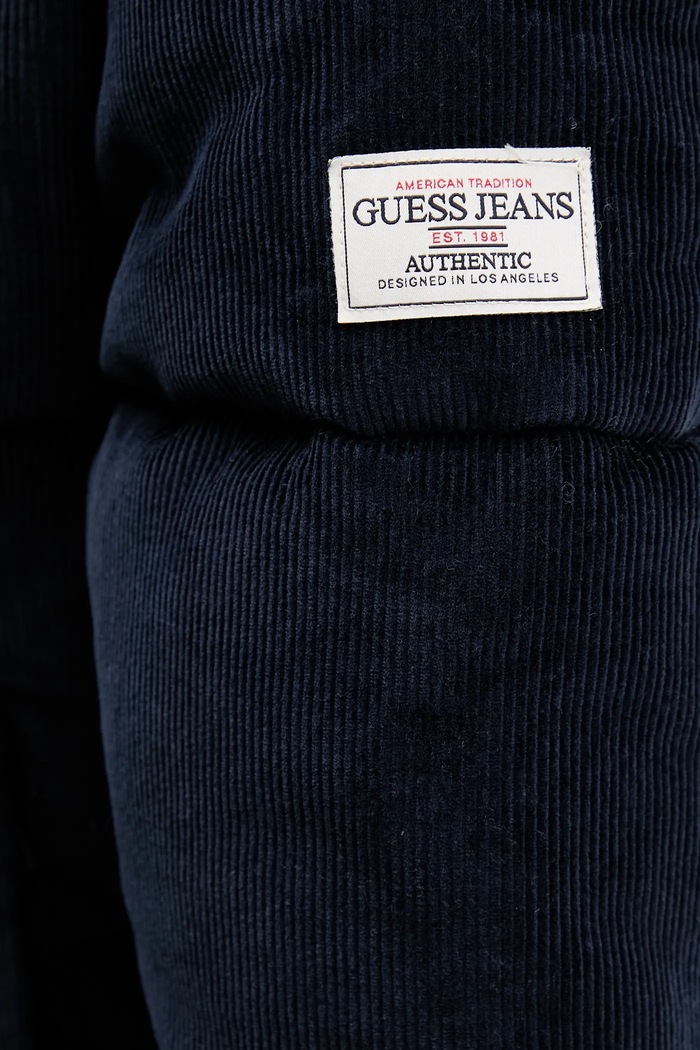 Guess Jeans geacă din velur W5BL17.W2061 bleumarin