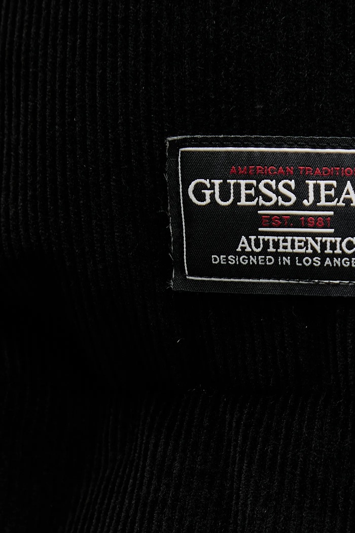 Guess Jeans kurtka sztruksowa W5BL17.W2061 czarny