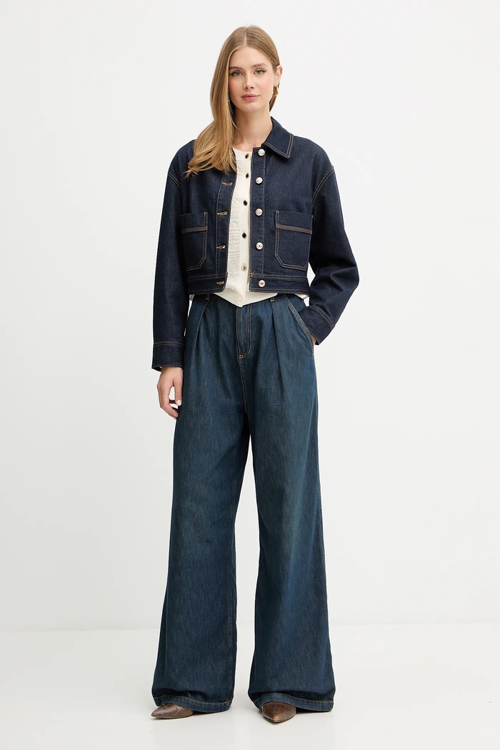 Τζιν μπουφάν Morgan GADZA σκούρο μπλε AW25
