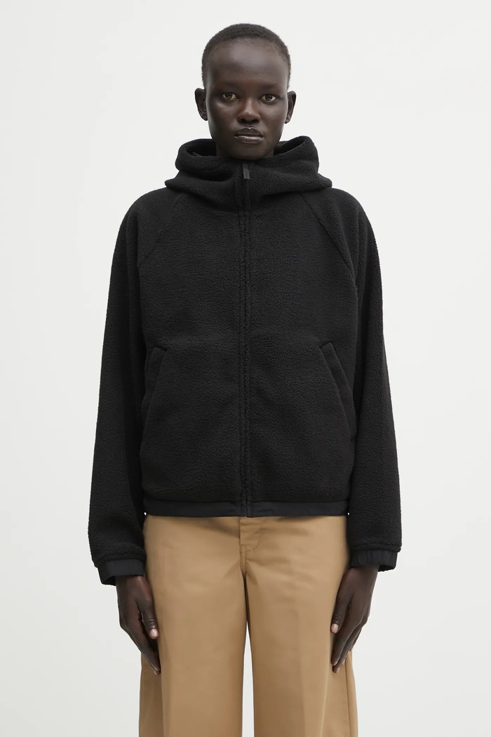 Carhartt WIP fleece sweatshirt W' Hooded Helix Fleece Jacket with black I035461.39SXX