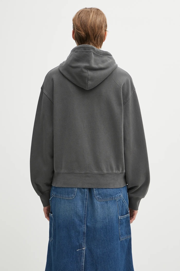 Clothing Carhartt WIP cotton sweatshirt W' Hooded Nelson Jacket I033830.89GD gray