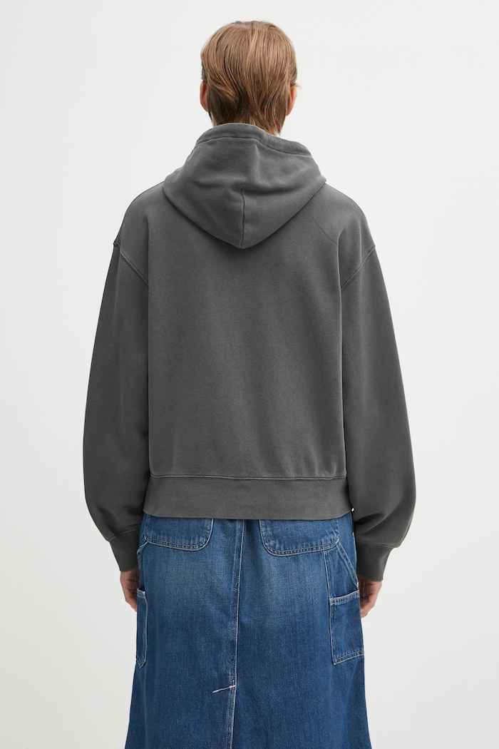 Clothing Carhartt WIP cotton sweatshirt W' Hooded Nelson Jacket I033830.89GD gray