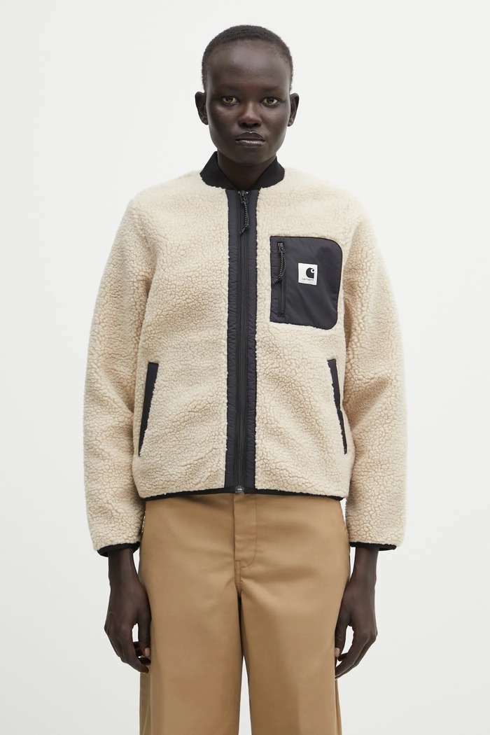Carhartt WIP Fleece sweatshirt W' Janet Liner beige I035697.2NQXX