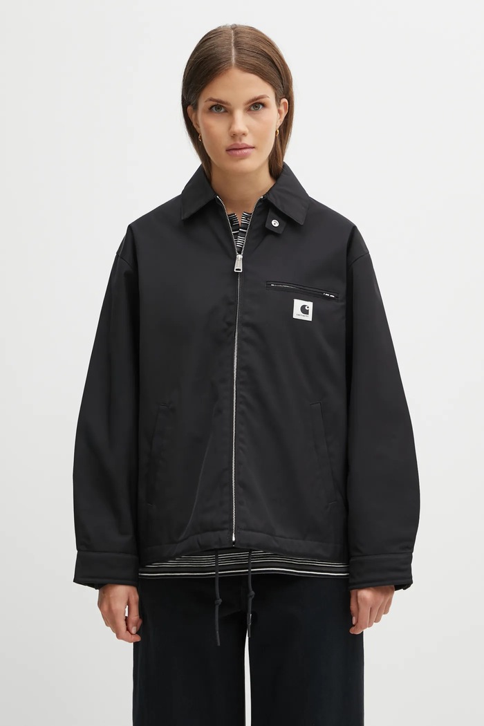 Jakna Carhartt WIP W' Leroy Jacket za prijelazno razdoblje crna I035368.89XX