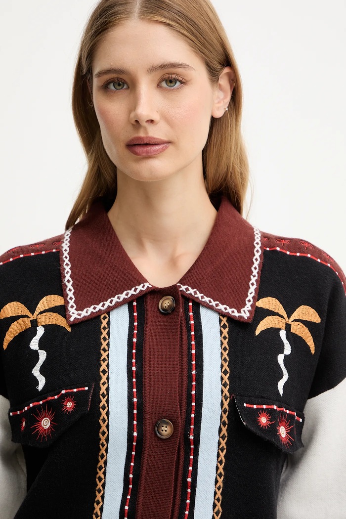 Cardigan Never Fully Dressed NFDKN706 negru