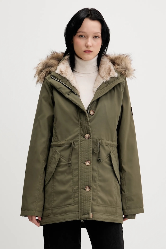 Hollister Co. hanorac cu captuseala verde KI344.5053.330