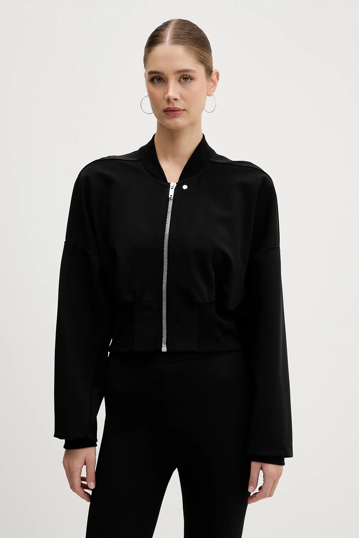 Bunda Rick Owens Lilies Flight bomber čierna LI02E3708.JCVS
