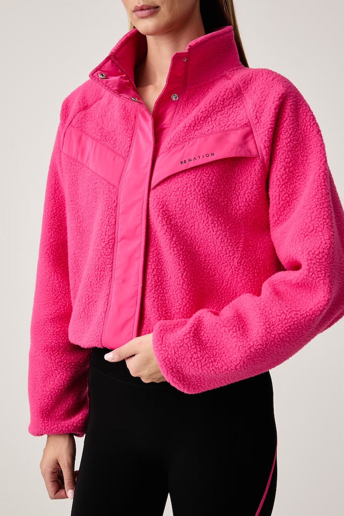 Bluza rozpinana damska polarowa Shelter Sherpa P.E Nation 251J095 różowy