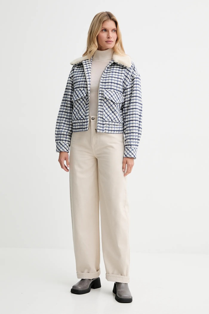 Bunda s příměsí vlny Levi's 003RZ modrá AW25