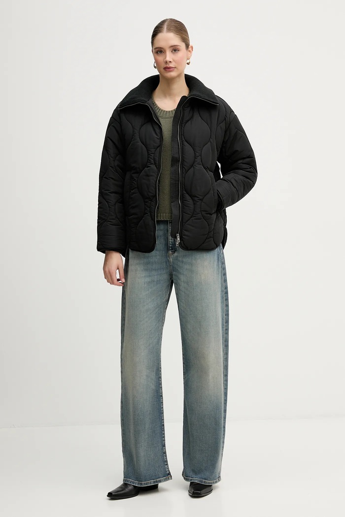 Μπουφάν United Colors of Benetton 2R1VDN08J μαύρο AW25
