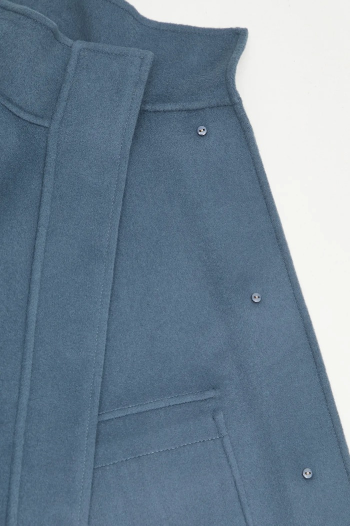 Шерстяная куртка-бомбер Maison Kitsuné Double Face Cropped Maison Kitsuné тёмно-синий PW02118WQ4067