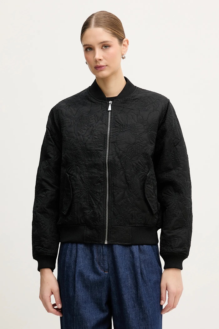 Μπουφάν bomber Sisley άλλο μαύρο 2PDVLN069