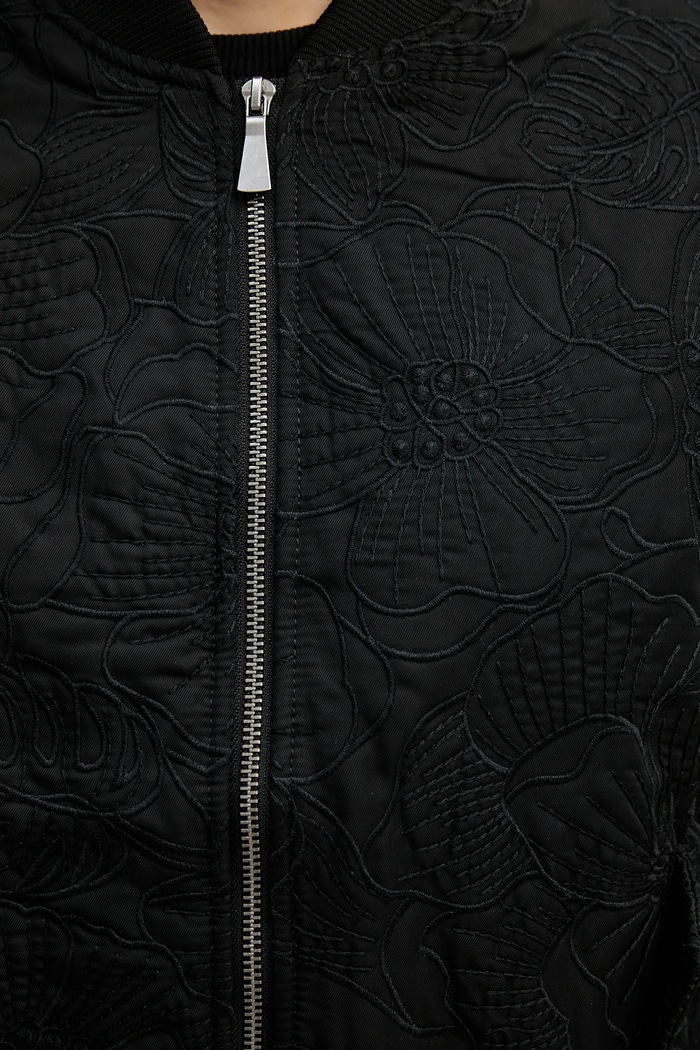 Μπουφάν bomber Sisley 2PDVLN069 μαύρο