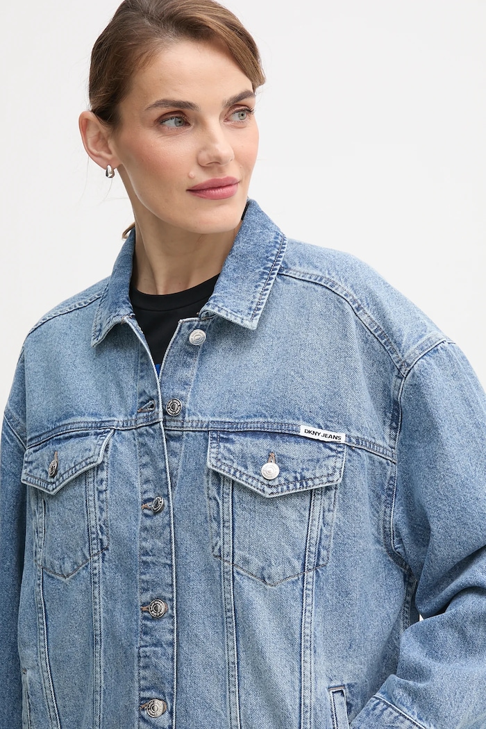 Dkny geacă jeans albastru DJ5J6201