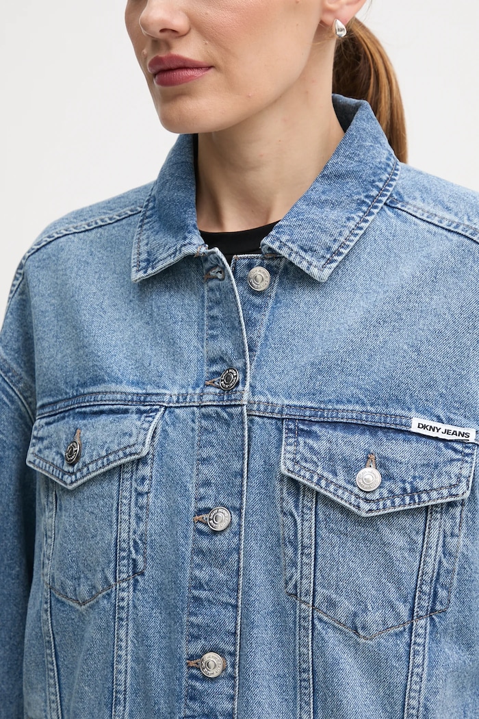 Dkny geacă jeans DJ5J6201 albastru