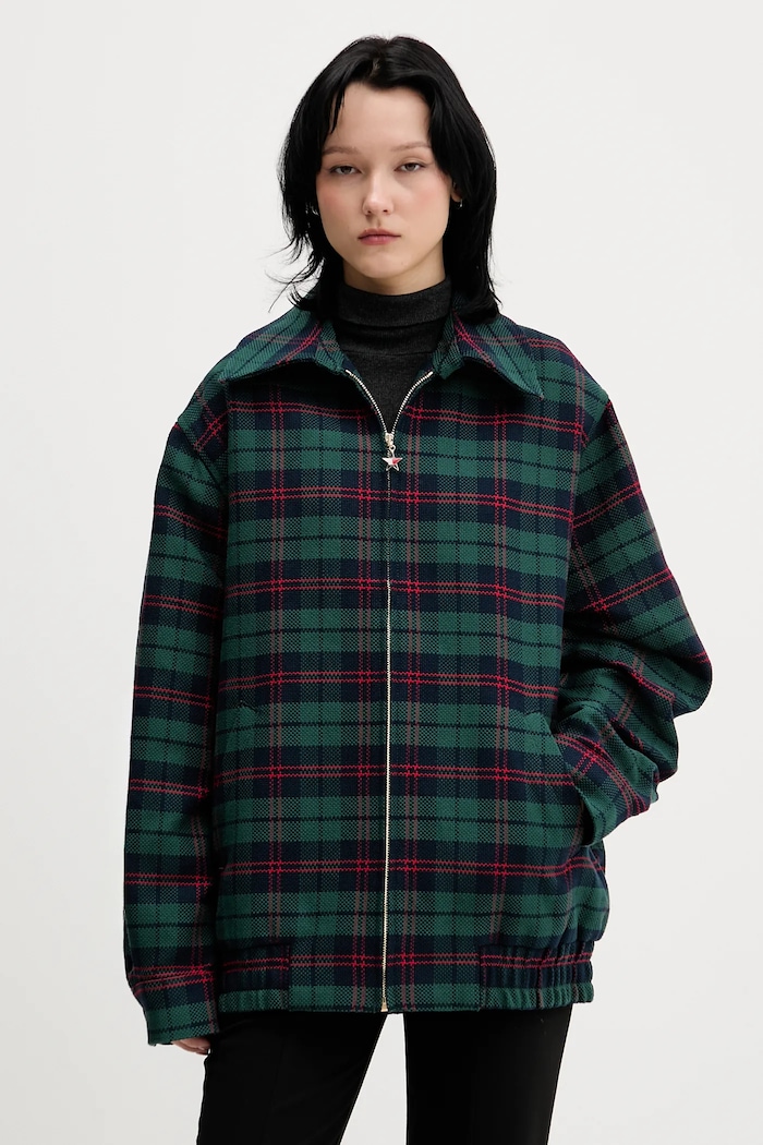 Tommy Jeans geacă cu captuseala verde DN0DN00097
