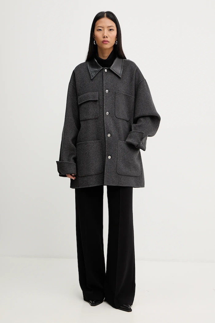 Яке с коприна Nanushka NU25FWJK06794 NU25FWJK06794 сив AW25