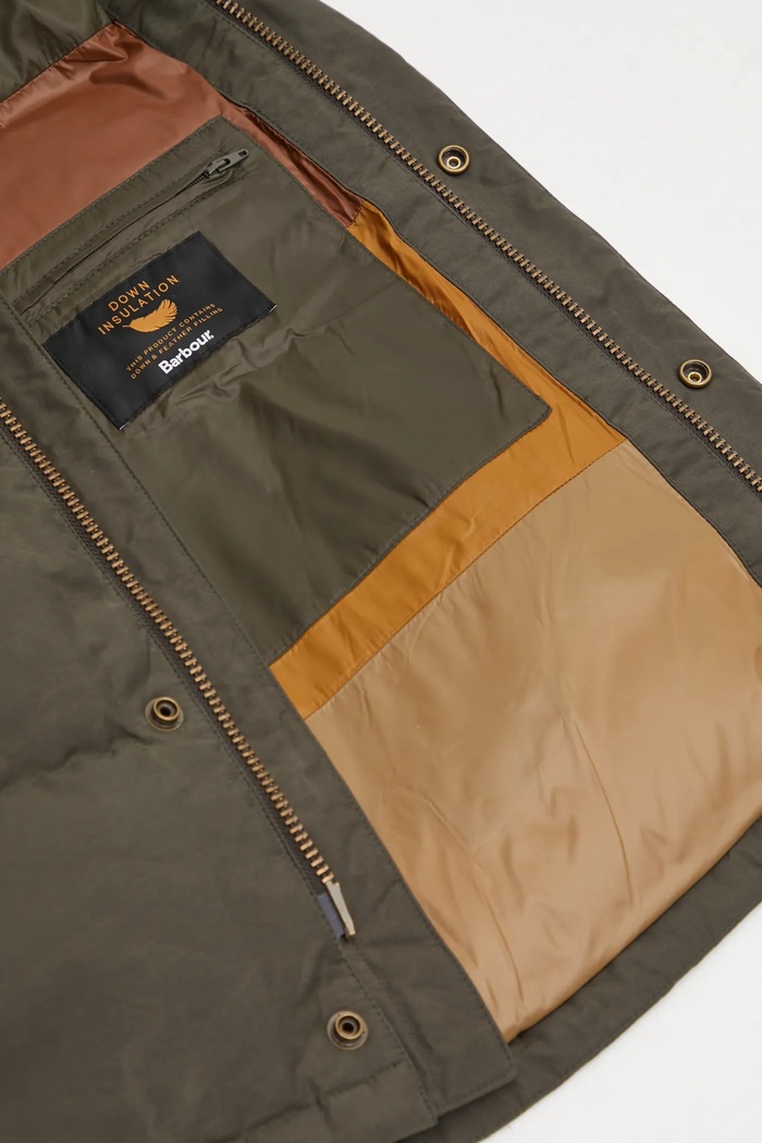 Páperová bunda Sorel Sorel x Barbour OS Transport Wax Puffer A100153733 zelená