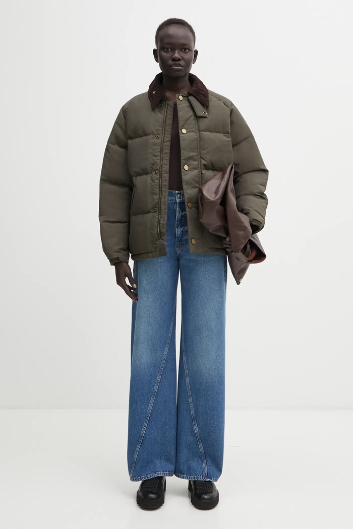 Páperová bunda Sorel Sorel x Barbour OS Transport Wax Puffer A100153733