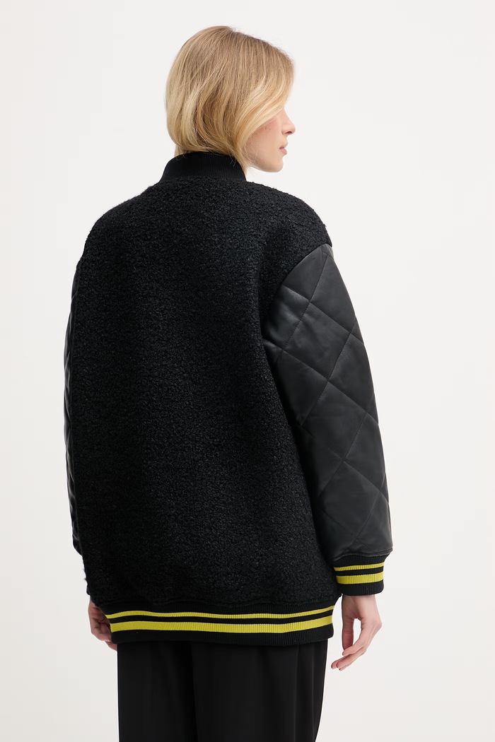 Îmbrăcăminte DKNY geacă varsity pentru femei P5HJ7CLD negru